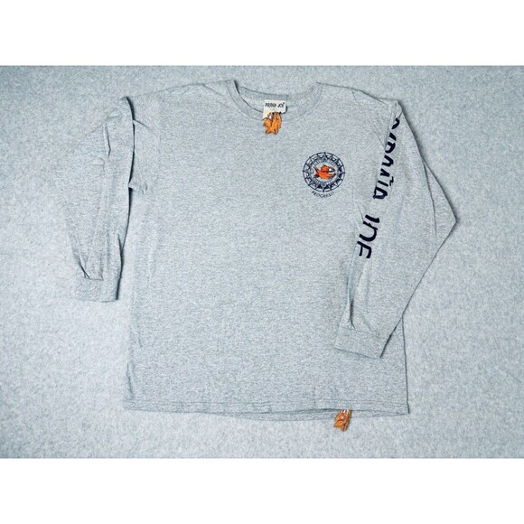 Pirana Joe Long Sleeve T Shirt Gray - Fish Tag - Progreso Mexico - 100% Cotton - Picture 1 of 12
